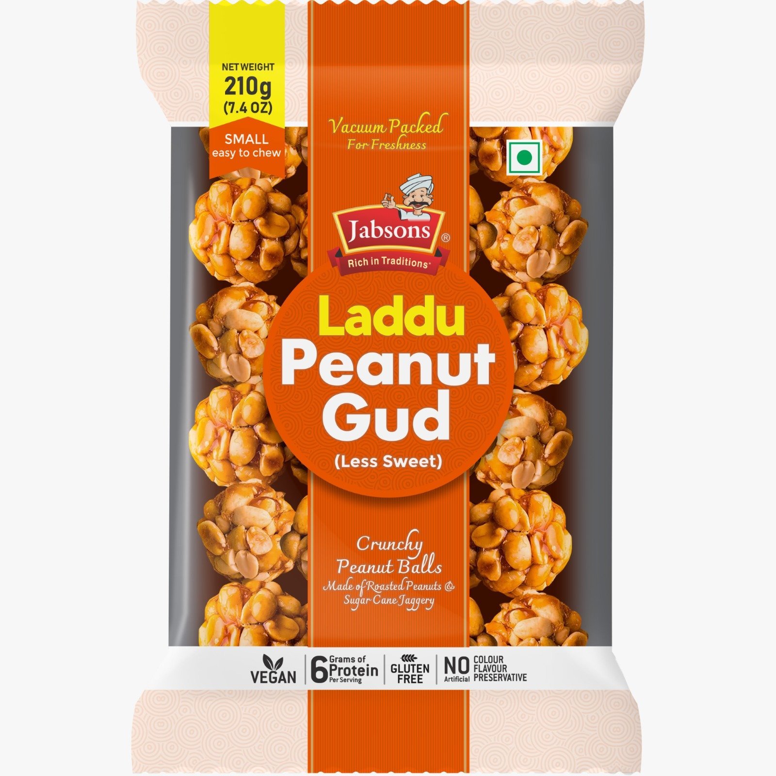 Jabson Laddu Peanut Gud 210gm