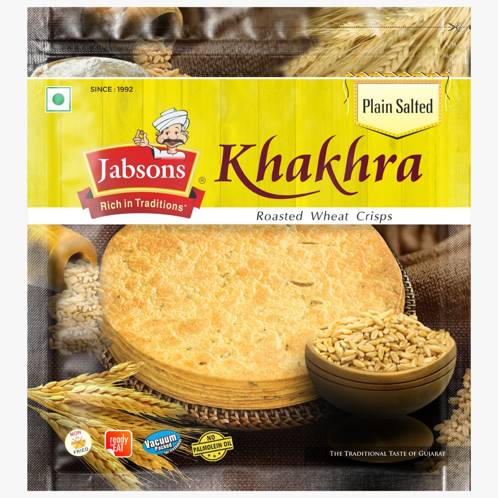 Jabson Khakhra Plain salted 180gm